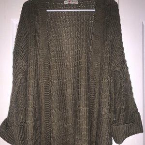 Knit Cardigan, Forest Green, Never Worn